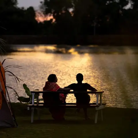 Watch the sun go down from the lakeside. 