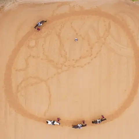 Enjoy exploring the 240-acre campus with arenas, a ranch and stable blocks.