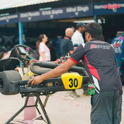 Race in high-performance karts.