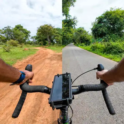 Master mixed surfaces - tarmac, gravel, and dirt roads.